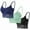 3 Pack-Navy/Green/Black, variant on Brglopf 2/3/5 Pack Bralettes for Women Floral Lace Wireless Bra V Neck Racerback Crop Top Adjustable Spaghettic Strap Camisole Bras 2 Pack-Pink/Navy M