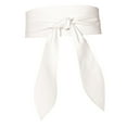thumbnail image 4 of fenteer Women's Wide Belt Cinch Elegant Self Tie Around Belt for Sweater Coat Blouse White, 4 of 8