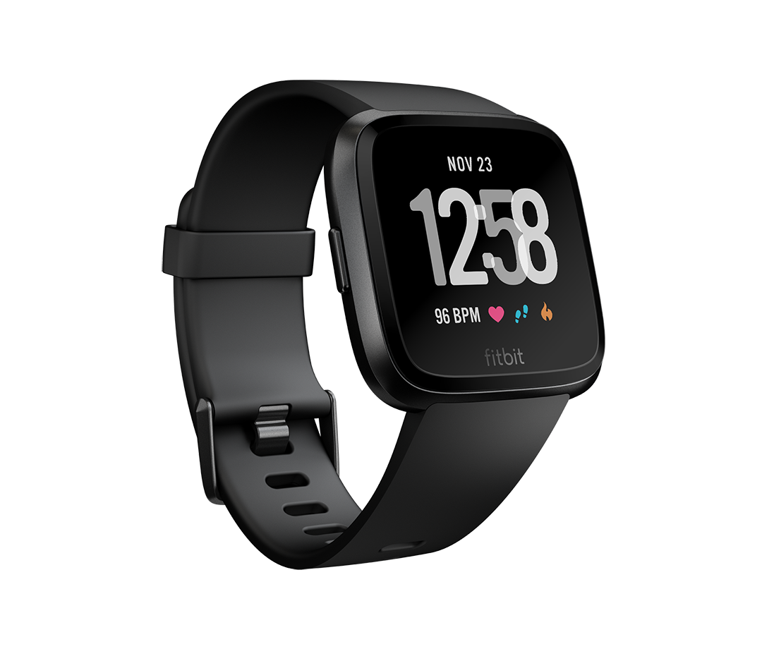Fitbit Versa - Gunmetal - smart watch with band - black - Bluetooth - image 2 of 11