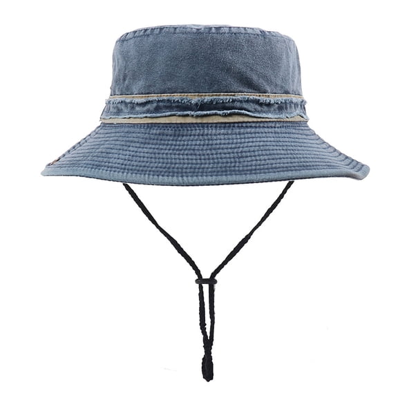 SUYIDA Washed Denim Fisherman Sun Hat for Outdoor Summer Fashion Casual Hiking and Everyday Wear
