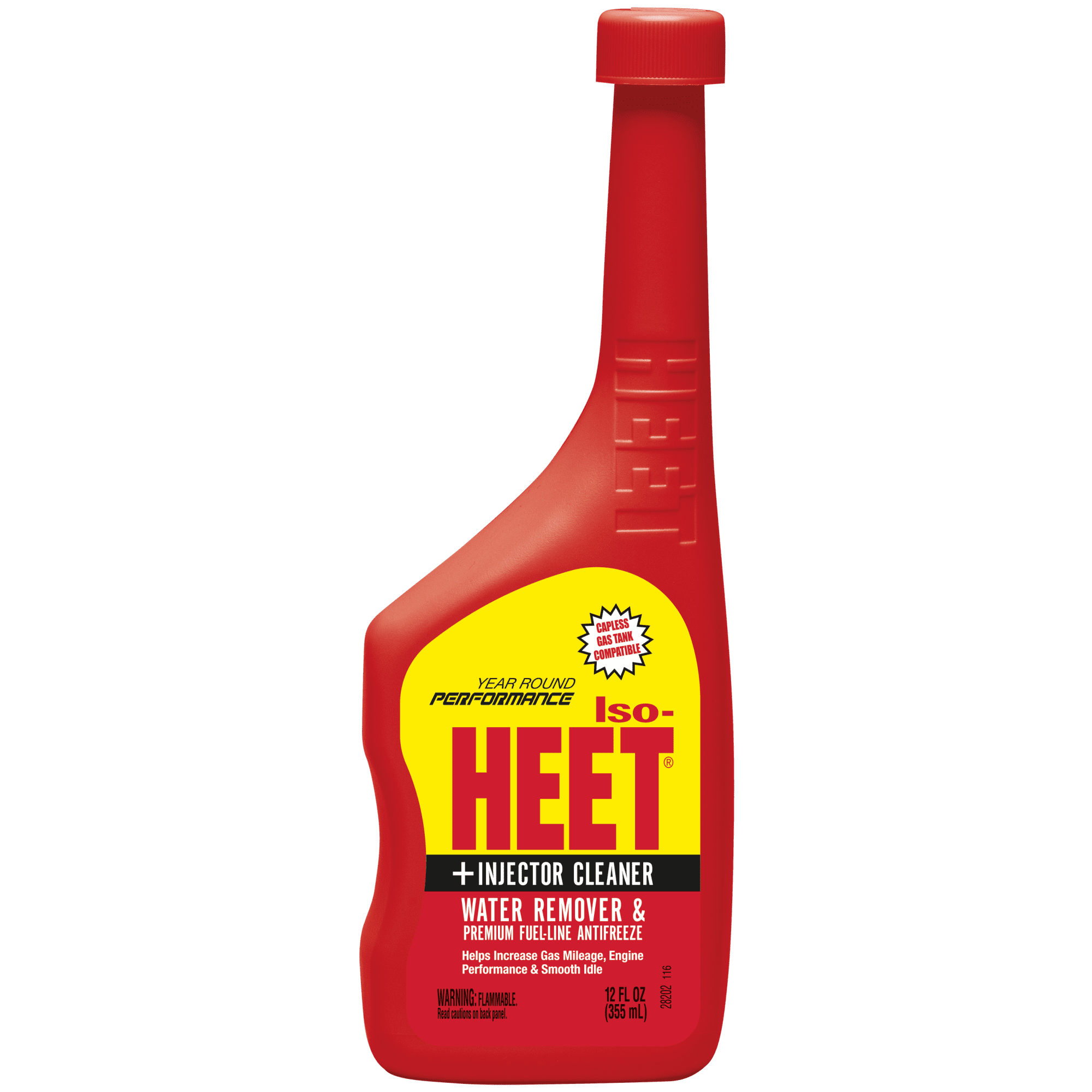 ISO-HEET Water Remover And Premium Fuel Line Antifreeze + Injector Cleaner - Helps Increase Gas Mileage - Improves Engine Performance - Year Round Performance, 12 fl. oz. (28202)