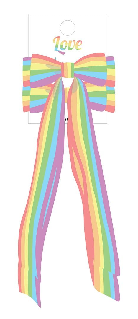 Pride Rainbow Multicolored Hair Bow Clips, 2 Piece