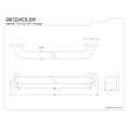 thumbnail image 2 of Kingston Brass GB1224CSW Made To Match 24-Inch x 1-1/2-Inch O.D. Stainless Steel ADA Grab Bar in White, 2 of 5