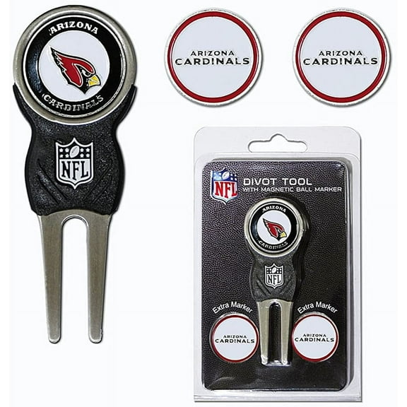 Team Golf NFL Officially Licensed Divot Tool with 3 Markers Arizona Cardinals