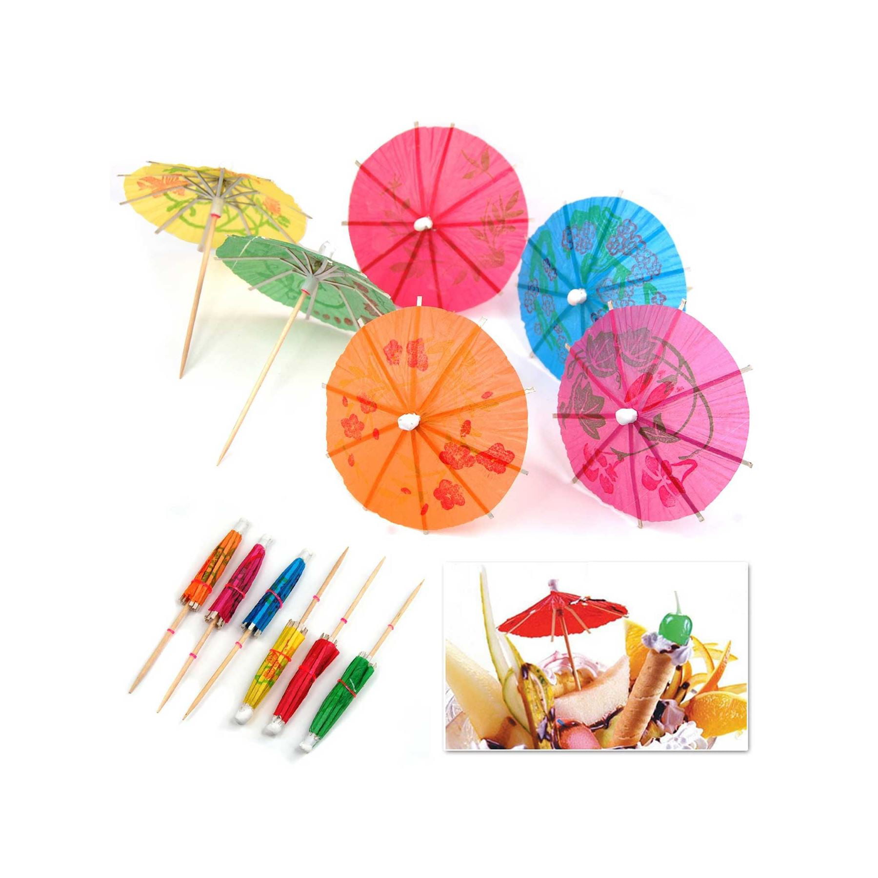 Royal Paper Cocktail Drink Umbrella Parasols 144 ct Toothpicks Pina-Colada 