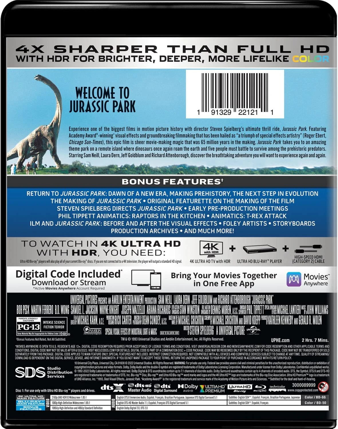 Jurassic Park (4K Ultra HD + Blu-ray + Digital Copy) 