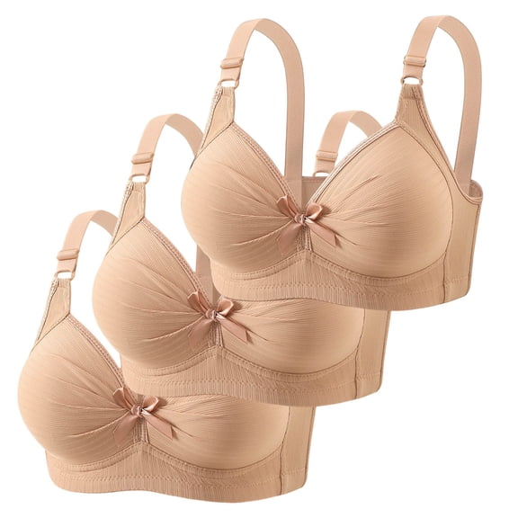 Jelly Bras for Women Plus Size Comfort Soft No Underwire Bra Full Coverage Supportive Bra for Women Wife Winter Daily Casual Outfit Bra