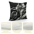 thumbnail image 4 of BCIIG Astronaut Motorcycle Planets Graphic Decorative Throw Pillow Cover for Home - Men Women Boy Girl Room Couch Living Bed Sofa Cushion Case Home Furnishing Short Plush 18x18in, 4 of 5