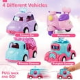 thumbnail image 4 of Toddler Girl Toys, 5-in-1 Princess Toy Cars for Girls with Lights & Music, 2 Year Old Girl Toys, Unicorn Toys, Car Carrier Truck Toy, Easter Birthday Gifts for 1 2 3 Year Old Girls, 4 of 7