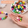 thumbnail image 4 of 50-Pack Silicone Beads 19mm Bright Yellow Round Loose Rubber Beads for DIY Crafts/Bracelet/Necklace, 4 of 7