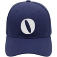 thumbnail image 2 of Daxton Structured Curve Visor Bill Baseball Hat 3D Capital Alphabet Letters, Navy Hat White Letter O, 2 of 3