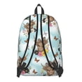 thumbnail image 3 of Highland Cow and Butterfly Print Backpack for School, Cute School Bag with Adjustable Shoulder Straps and Padded Back, 15.7"x11.8"x5.5", 3 of 5