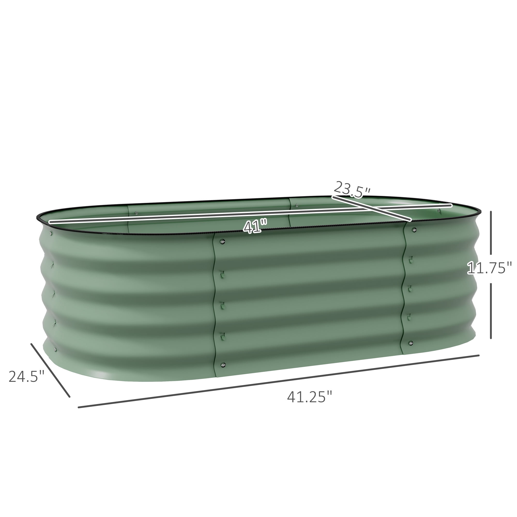 AsterOutdoor Galvanized Raised Garden Bed Kit – Outdoor Metal Elevated Planter Box with Safety Edging for Flowers, Herbs & Vegetables