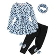 thumbnail image 1 of Gibobby Conjunto de Sudadera y Leggings de Lana Ropa de bebé niña niño otoño invierno trajes conjunto de manga larga camisas tops pantalón diadema 3 piezas(Azul, 5-6 Años), 1 of 4