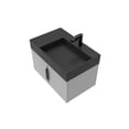 thumbnail image 3 of Amazon 30" Gray Wood Floating Vanity with Black Top and Black Trim, 3 of 10