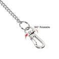 thumbnail image 3 of Uxcell 10" Stainless Steel Keychain with Keyrings Hook Clasp Belt Loop Clip, 2 Pack, 3 of 5