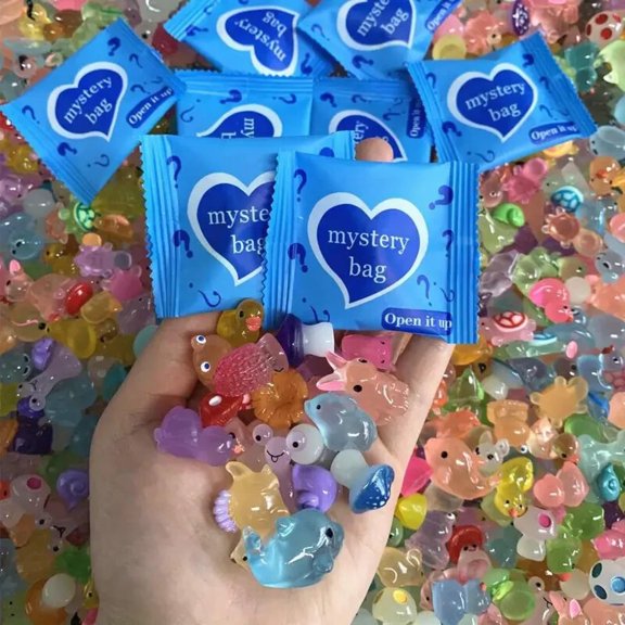 Blind Bags Mini Luminous Animal Miniature Resin Model Surprise Mystery 30 pieces