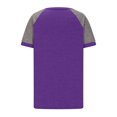 thumbnail image 4 of Zpanxa Womens Summer Tops Ladies' Casual Color Blocked Round Neck Short Sleeve T-Shirt Top, 4 of 8