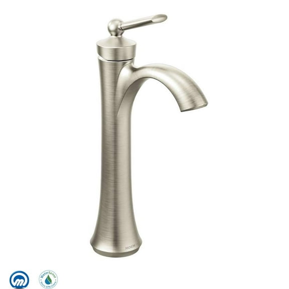 Open Box MOEN 4507BN Wynford Single Hole Single-Handle Vessel Bathroom Faucet in Brushed Nickel