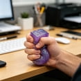 thumbnail image 4 of STPToys Transparent Glitter Filled Cube Shaped Slow Rebound Squeeze Gadget,Purple Soft Pressure Reducing Accessory Ideal For Birthday Gifts, Party Favors And General Reward Presents, 4 of 5