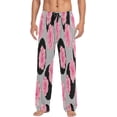 thumbnail image 2 of Flower on Polka Dot Men's Pajama Pants Lightweight Sleepwear Bottom Lounge Pants, 2 of 6