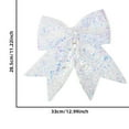 thumbnail image 3 of Beautynvta 11.2'' Glitter Christmas Bow, Large Bow for Wreath Garland, Christmas Bows for Presents, Bows for Christmas Decorations, Christmas Tree Hanging Decoration, Xmas Gift, 3 of 6