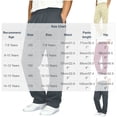 thumbnail image 3 of Boys Pants Straight Wide Leg Athletic Sweatpants Baggy Drawstring Lightweight Pockets Open Bottom Gray-A, 3 of 6