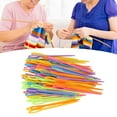 thumbnail image 6 of 3 Sets 100pcs Large Eye Plastic Needles Kids DIY Bright Colors Plastic Yarn Needles Large Eye Portable Plastic Sewing Needles 3.5in Hand Sewing Needles for Sewing Knitting Cross Wtitch, 6 of 9