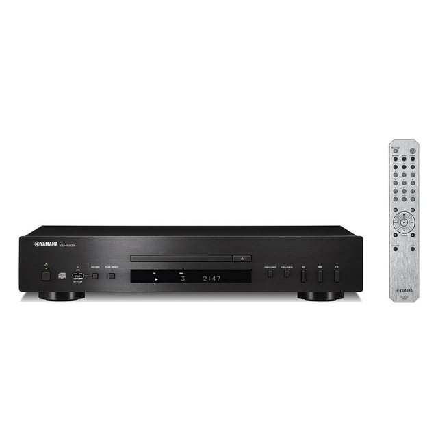 Reproductor de CD Yamaha CD-S303, mando a distancia con entrada USB única, color negro