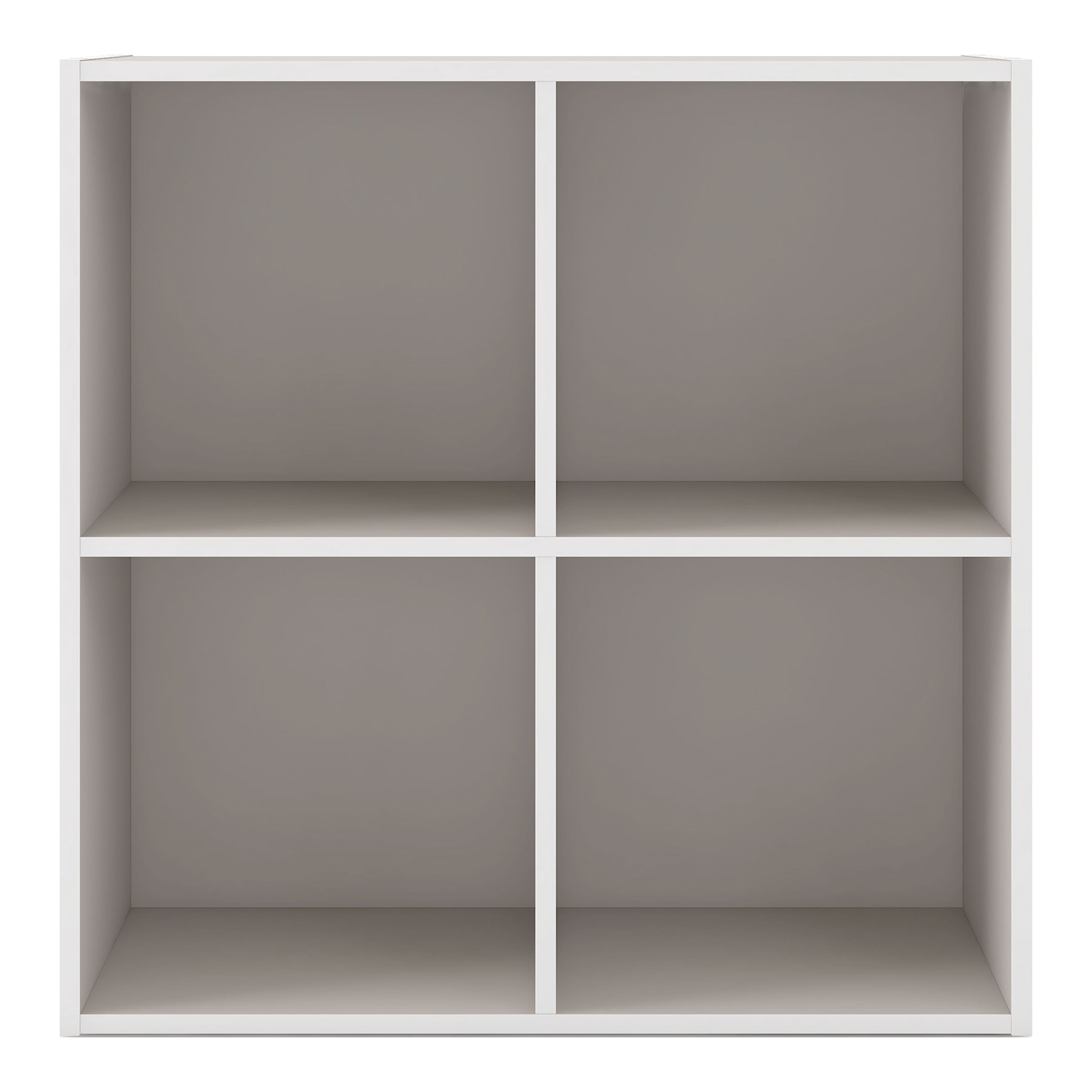 Furniture of America Brooks Stackable 4-Cube Wood Gray Bookcase