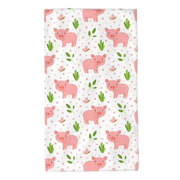 Balery Funny Little Pigs Toalla de Microfibra Premium con Estampado – 27.5x16 pulgadas, Alta Absorción, Suave y Aterciopelada, Secado Rápido
