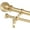Gold, variant on Double Curtain Rod 48 to 84 inch, Adjustable 1 inch Double Drapery Rod Rods for Windows and Doors with Ball Round Finials and Premium Aluminum Brackets Set(48-84",Brushed Nickel)