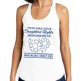 thumbnail image 2 of Vote Like Your Daughters' Rights Depend on It Tank Top Fitted Racerback Women's Medium Heather Grey, 2 of 5