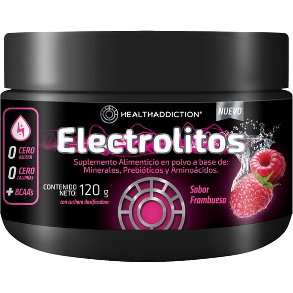 Electrolitos Healthaddiction Sin Azúcar Frambuesa 0 Carbs 120g