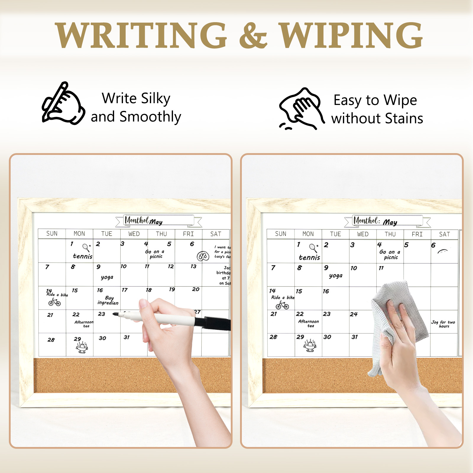 Dollar Boss 16x12 Inch 2-In-1 Magnetic Whiteboard & Corkboard photo 7
