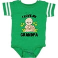 thumbnail image 3 of Inktastic Cute Sloth I Love My Grandpa with Green Leaves Boys or Girls Baby Bodysuit, 3 of 5
