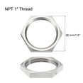 thumbnail image 2 of Cast Pipe Fitting Hex Locknut, 304 Stainless Steel Hex Lock Nut NPT 1" Female Thread, 2 of 5