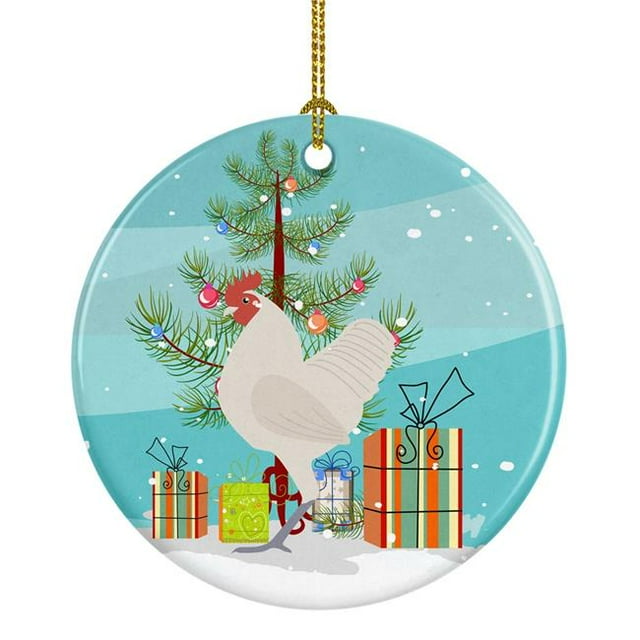 German Langshan Chicken Christmas Ceramic Ornament