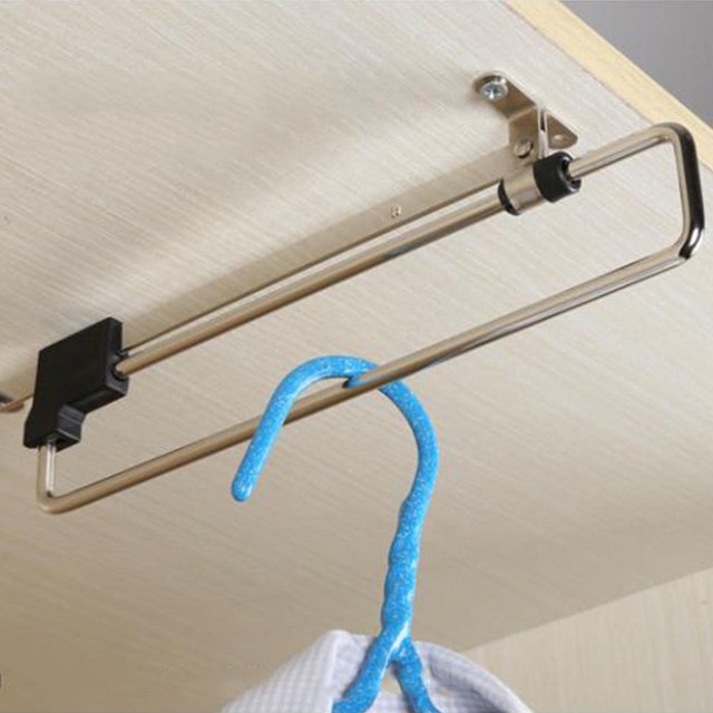 Armario Retráctil De Alta Resistencia, Barra Extraíble Para Armario, Percha Para Pantalones, Barra Para Colgar Telescópica, Para Guardarropa, Artículos Para El Hogar, Organizador De Ropa (Tamaño: 30 C