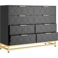 thumbnail image 3 of FOLDLIFE Bedroom Dresser with 8 Drawers, Wooden Dresser for Entryway, Wide Storage Cabinet for Living Room, White, 3 of 7