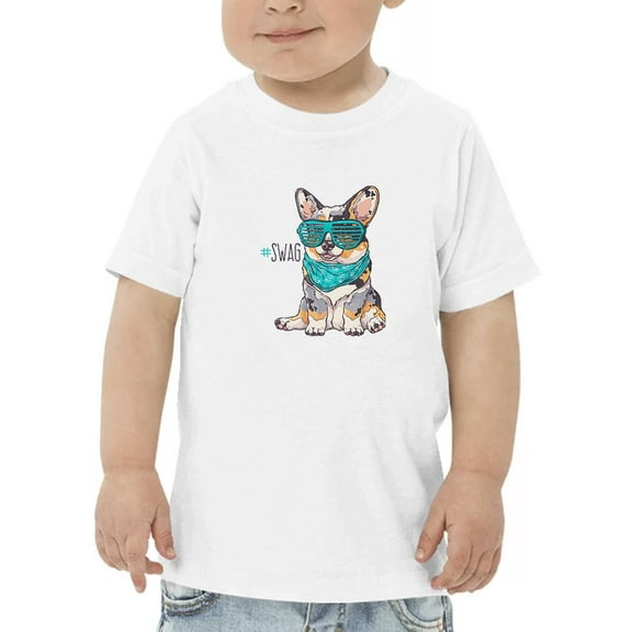 Hand Drawn Corgi Portrait Swag T-Shirt Toddler -Image by Shutterstock,  3 Toddler