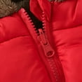 thumbnail image 6 of Toddler Boys Girls Winter Coat Hooded Jacket Thicken Windproof Zipper Warm Outwear 1-6Y, 6 of 8