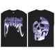 thumbnail image 1 of Revenge-Camiseta de manga corta para hombre y mujer, camisa holgada con patrón de cabeza de calavera rota, Algodón puro, Sa, 20232, 1 of 5