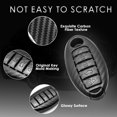 thumbnail image 4 of x xotic tech Matte Black Carbon Fiber Pattern ABS Key Fob Shell Cover Case, Compatible with Nissan Titan Altima GT-R 370Z Maxima Infiniti Q50 Q60 Q70 QX50 G37 5-Button Smart Keyless Entry Key, 4 of 8