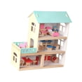 thumbnail image 4 of Casa de muñecas de madera para niños, Villa de princesa, 3 niveles, casa de muñecas familiar moderna, juego de mansión para niños a partir de 3 años,, 4 of 9