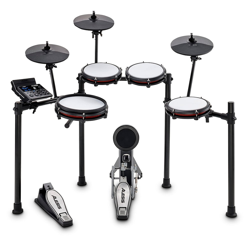Alesis Nitro Max Premium All-In-One Electronic Drum Kit, Black