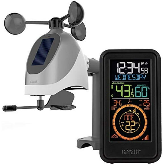 La Crosse Wireless Weather Station Temperature, Wind, Humidity, Time Clock and Date