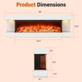 thumbnail image 3 of Gymax 18'' 3-Sided Wall Mounted Electric Fireplace w/ 32''Wide Floating Mantle, 3 of 9