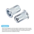 thumbnail image 4 of Unique Bargains Écrous Rivets M6, Lot de 100 Écrous Filetés en Acier au Carbone Zincé, 4 of 5