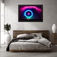 thumbnail image 3 of Stephen Chambers 32x23 Black Modern Wood Framed Wall Art Titled - Unreal Neon Other Worlds Two, 3 of 6